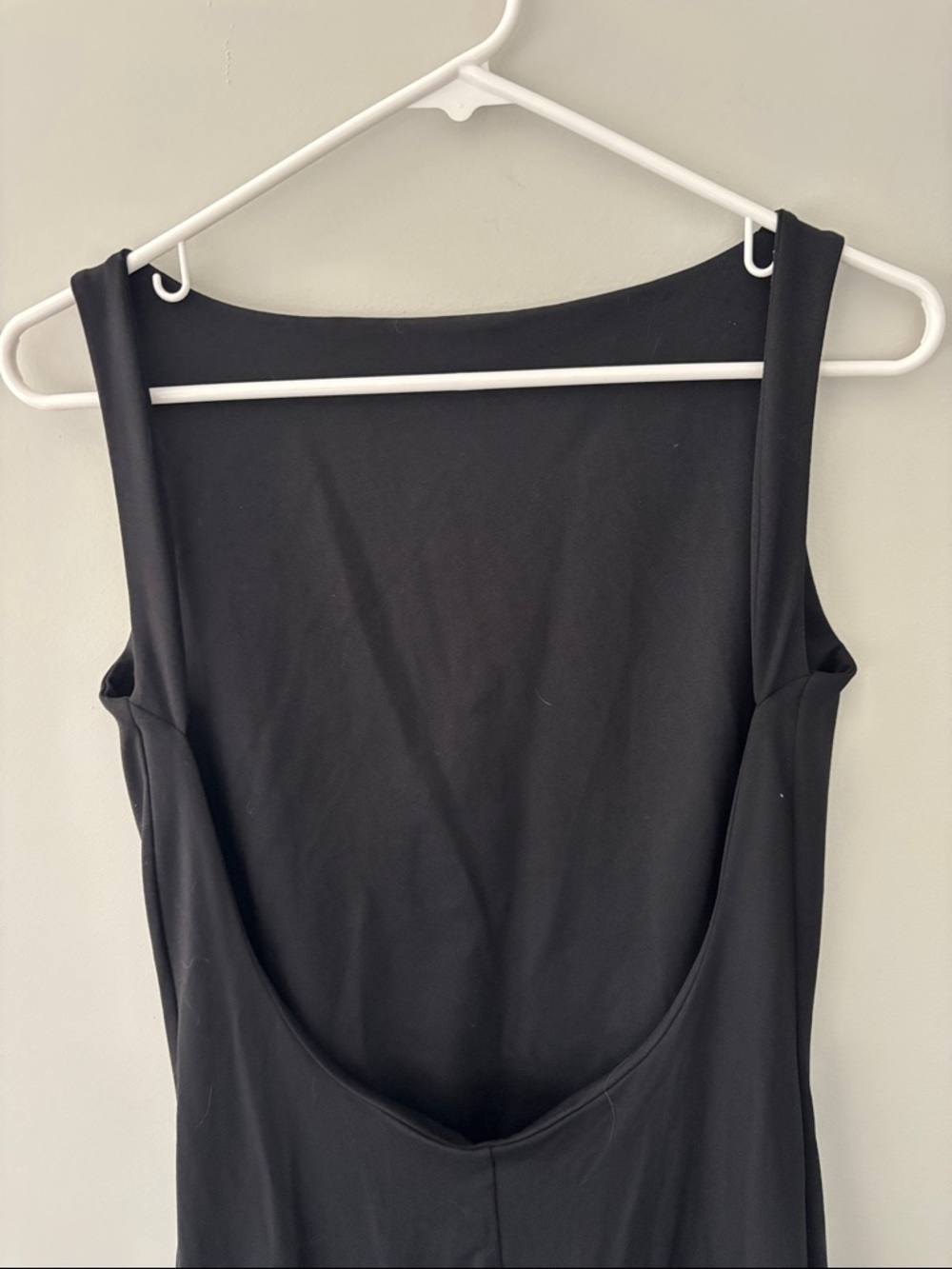 Susana Monaco Black Open Back Dress with High Slit - Size L - Picture 8 of 9